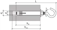 Ancora 10*115 cu carlig semirotund 025003 2