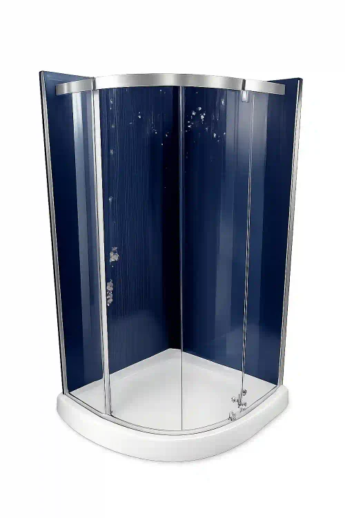 Cabina de dus Original 80*80 H:190 cm f/cadita profil chrome/sticla transp.6mm