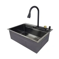 Chiuveta SanDonna  handamade HD6850 NEGRU VOR58102 4