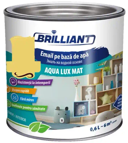 Vopsea email acrilica AquaLuxMat Alb pur conteporan 0.6L  0100622