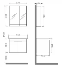 Mobilier de baie Kona Plus 65 dorado 4