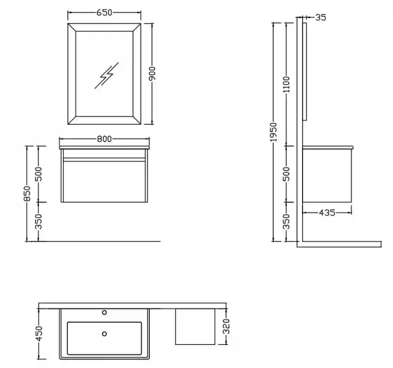 Mobilier de baie Octavia 80 white 5