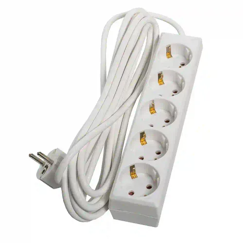 Удлинитель Y05 5L 2P+PE, 1,5 м, 3×1 мм², 10 A/250 V, GENERICA