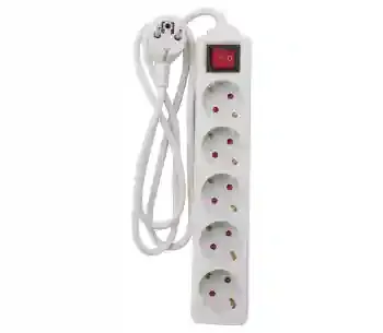 Удлинитель Y05B 5L с кнопкой, 2P+PE, 5 м, 3×1 мм², 10 A/250 V, GENERICA