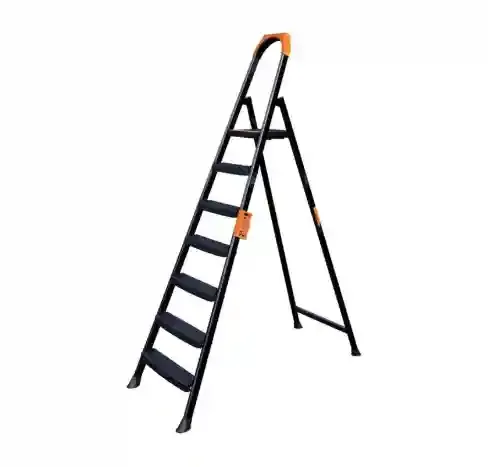 Scara pliabila din otel neagra  6+1 LEO EUROSTEP 53124