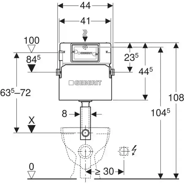 Резервуар встроенный Delta 12 6/3.5L 2