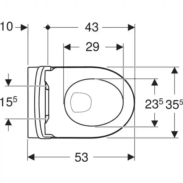 WC suspendat 53cm Geberit Icon 2