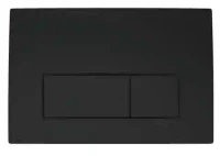 Клавиша смыва Delta 50 квадратная двойная Black Матовый