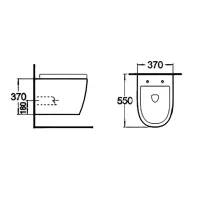 WC Suspendat B-2376 White 550*370*370 6