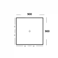 Cadita de dus S9090 Black 900*900*25 2