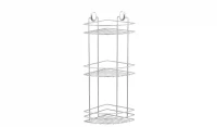TRIANGLE CORNER ORGANIZER 18cm CHROME/DK-717(12) 2