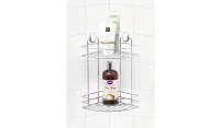 TRIANGLE CORNER ORGANIZER 18cm CHROME/DKB-716(12)