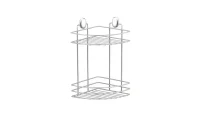 TRIANGLE CORNER ORGANIZER 18cm CHROME/DKB-716(12) 2