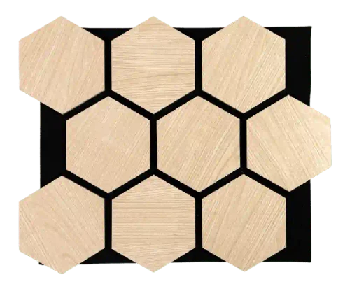 Акустическая панель шестигранная MDF Maple (Клён)